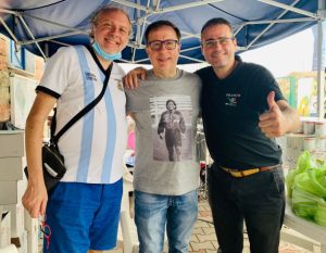 Il console Niscovolos con Alejandro Librace e Franco Fenoglietto