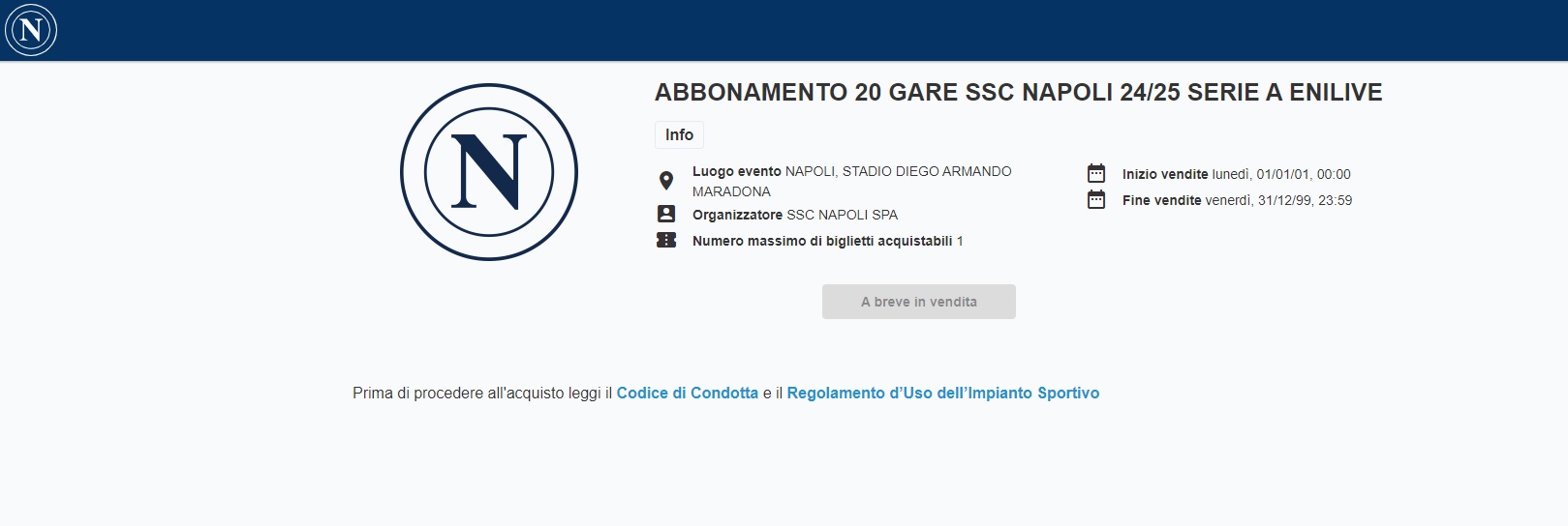 Pagina Abbonamento
