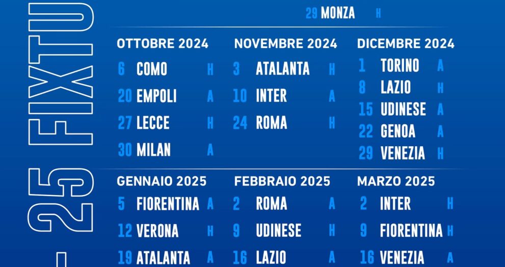 Calendario SSC Napoli