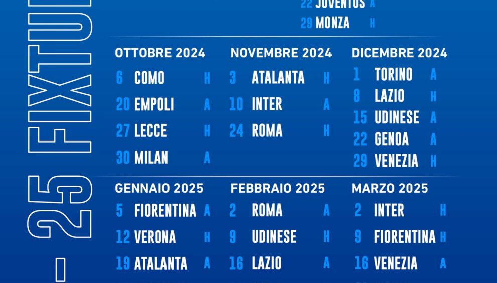 Calendario SSC Napoli